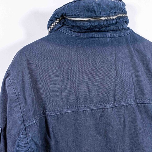 J Crew NX-631 Military Field Jacket Hooded Distressed Large Y2K Army Streetwear - Picture 11 of 14